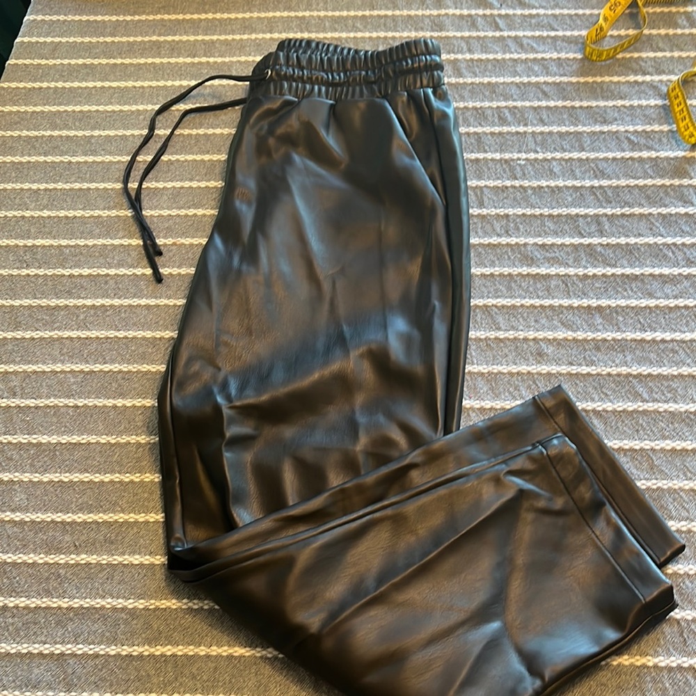 Loft Leather Drawstring Pants - Medium